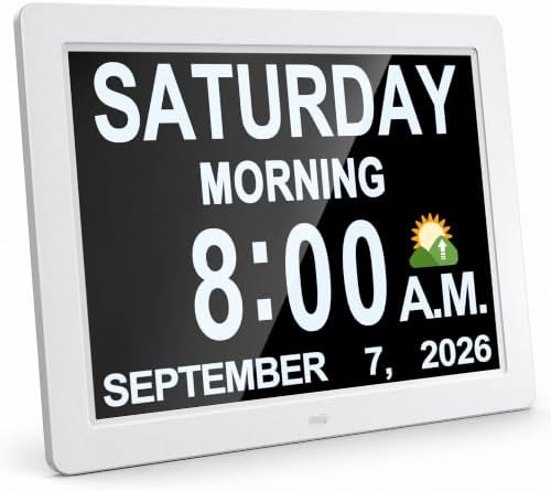 JALL 15-Inch Calendar Day Clock for Seniors