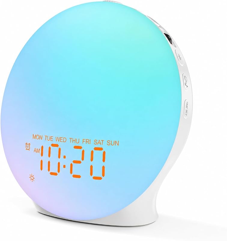 JALL Sleep Sound Machine Sunrise Clock, 8-Hour Timer